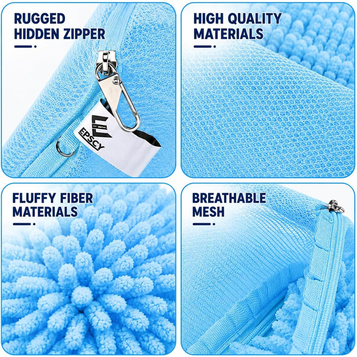 Shoe Washing Machine Bags - Reusable Sneaker Laundry Shoe Bag with 360° Deep Clean Mesh - Self Locking Zipper, Noise Reduction Washing Bag Fits All Shoes Sizes and Types - Yellow, Pack of 2