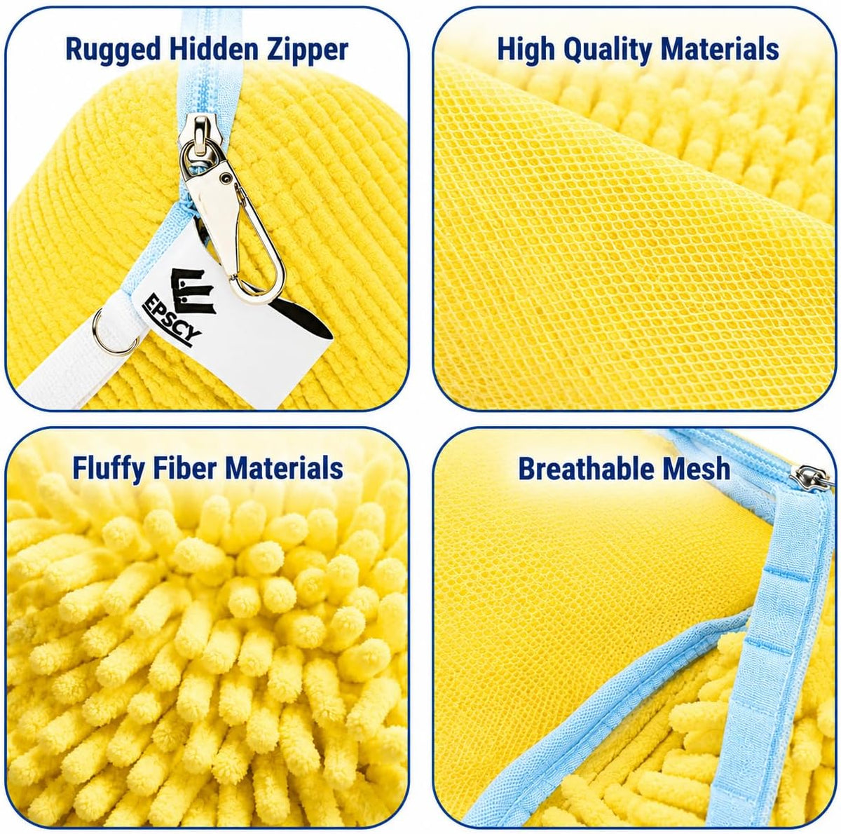 Shoe Washing Machine Bags - Reusable Sneaker Laundry Shoe Bag with 360° Deep Clean Mesh - Self Locking Zipper, Noise Reduction Washing Bag Fits All Shoes Sizes and Types - Yellow, Pack of 2