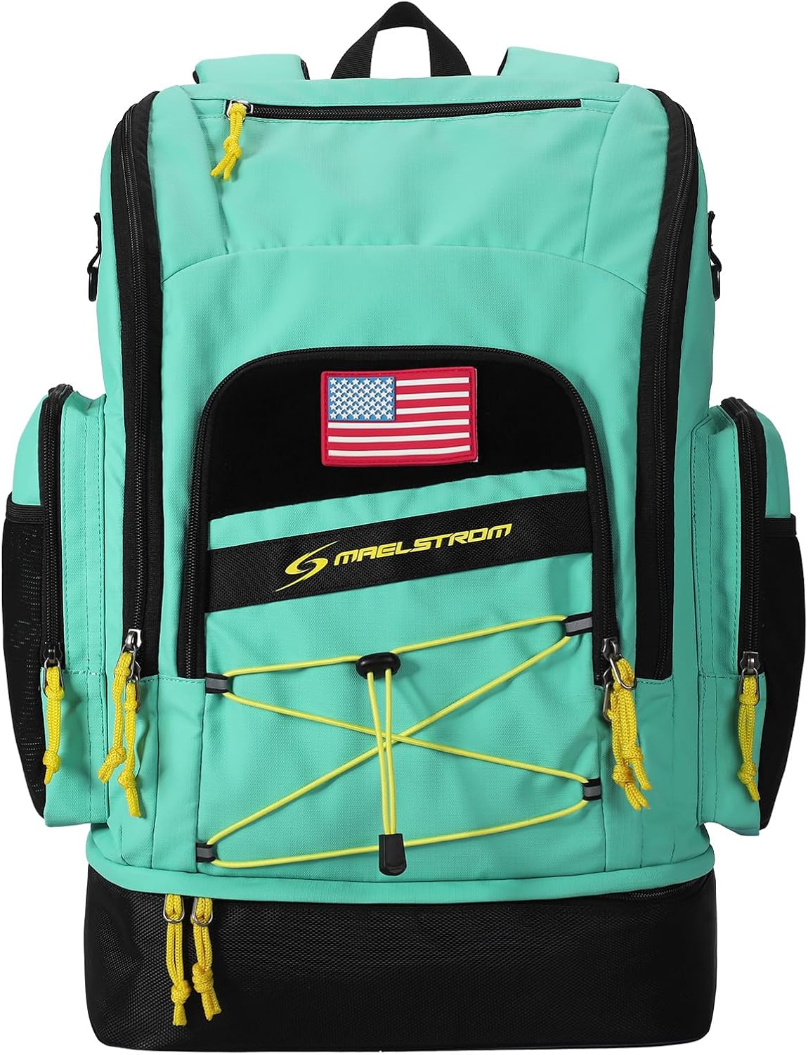 Waterproof Swim Backpack, Gear Sports Bag With Shoe Compartment | 35l Capacity, Durable Polyester, Ergonomic Back Padding, Lightweight. Ideal For Swimming, Snorkeling, Kayaking, Gym, Travel