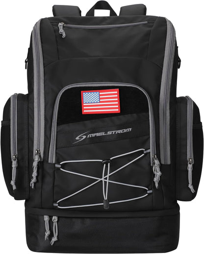 Waterproof Swim Backpack, Gear Sports Bag With Shoe Compartment | 35l Capacity, Durable Polyester, Ergonomic Back Padding, Lightweight. Ideal For Swimming, Snorkeling, Kayaking, Gym, Travel
