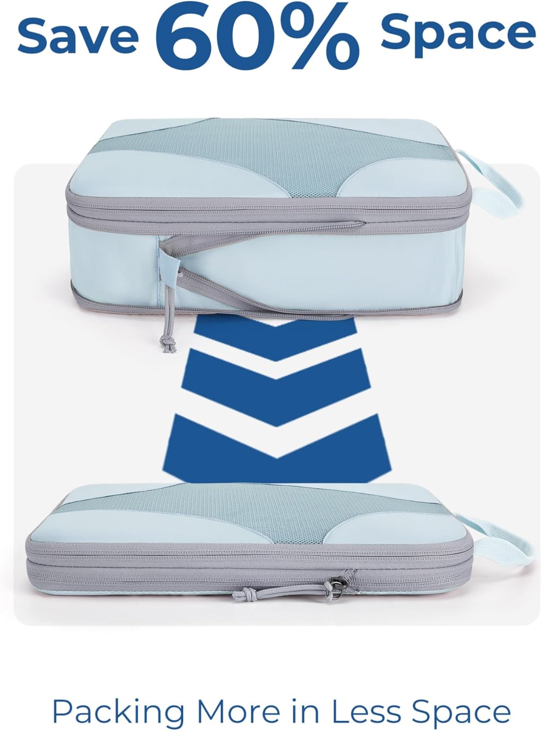 Compression Packing Cubes, Travel Bag Cruise Ship Essentials | Lightweight, Compressible Suitcase Organizer Set fit Standard Carry-On & Checked Luggage, 6 Set, 14 Set Washable Packing Bags