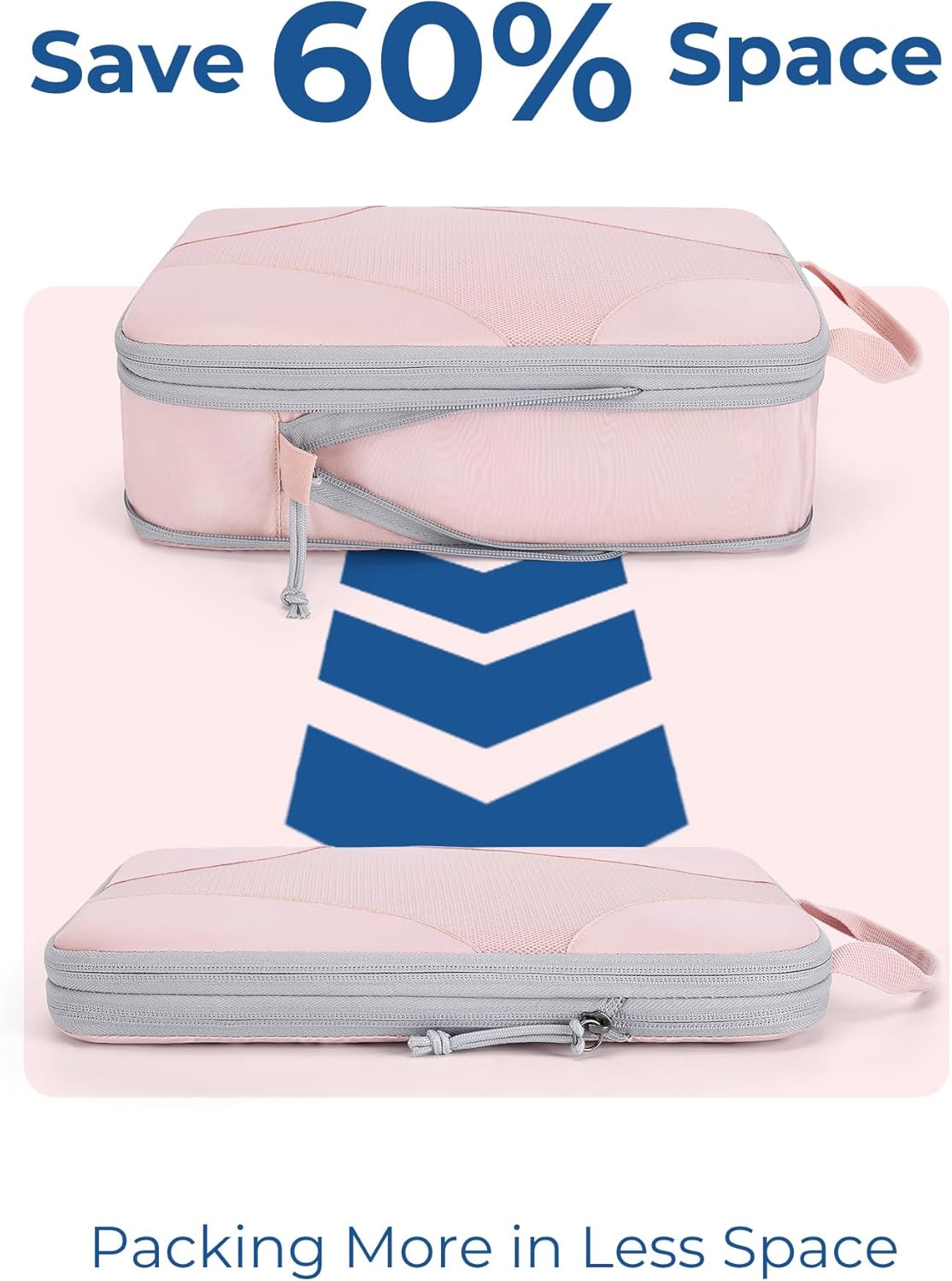 Compression Packing Cubes, Travel Bag Cruise Ship Essentials | Lightweight, Compressible Suitcase Organizer Set fit Standard Carry-On & Checked Luggage, 6 Set, 14 Set Washable Packing Bags