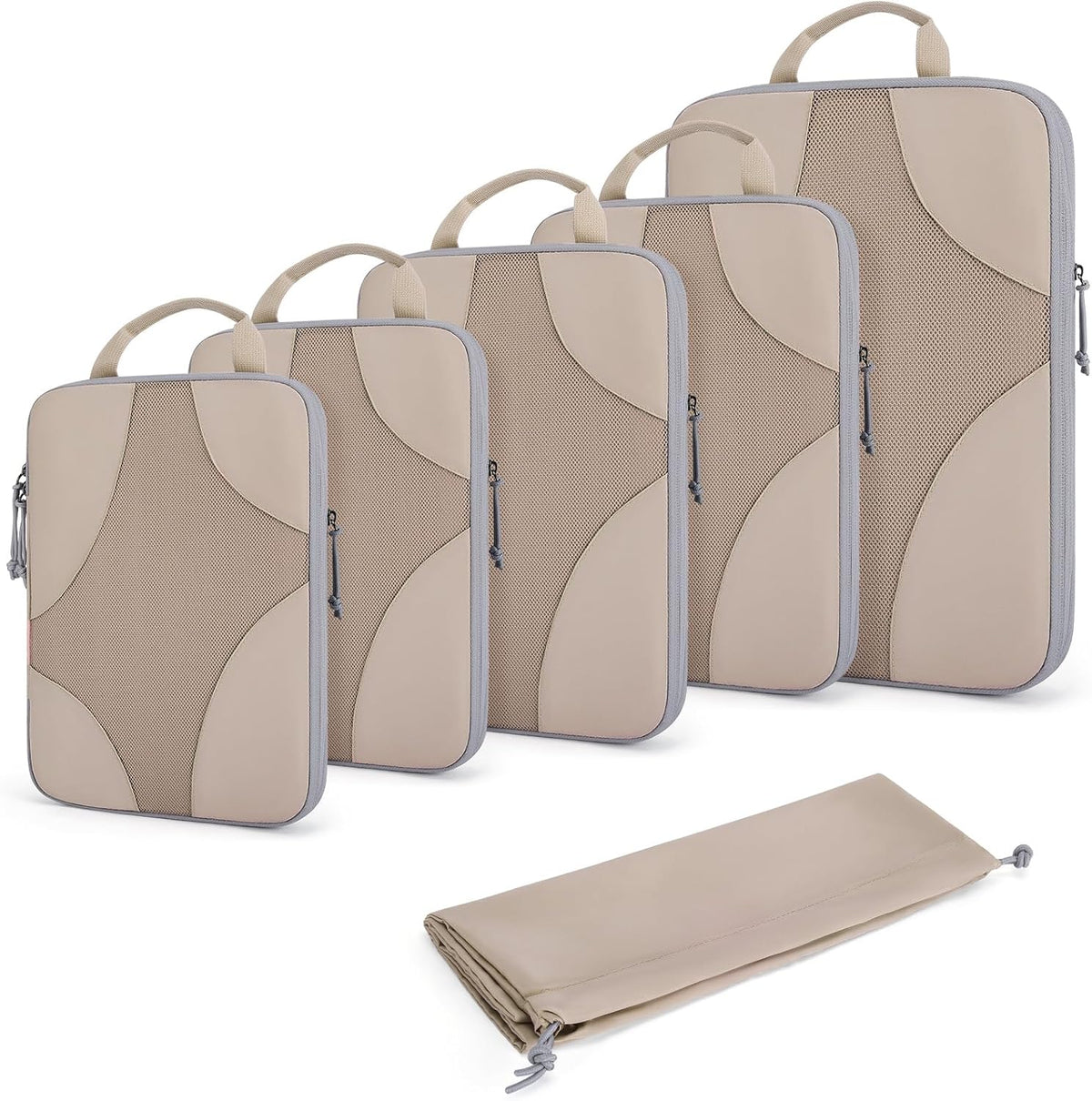 Compression Packing Cubes, Travel Bag Cruise Ship Essentials | Lightweight, Compressible Suitcase Organizer Set fit Standard Carry-On & Checked Luggage, 6 Set, 14 Set Washable Packing Bags