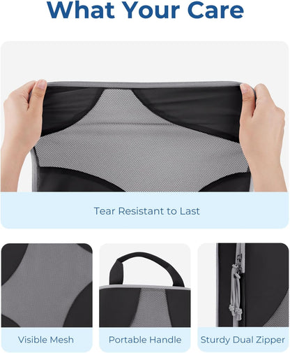 Compression Packing Cubes, Travel Bag Cruise Ship Essentials | Lightweight, Compressible Suitcase Organizer Set fit Standard Carry-On & Checked Luggage, 6 Set, 14 Set Washable Packing Bags
