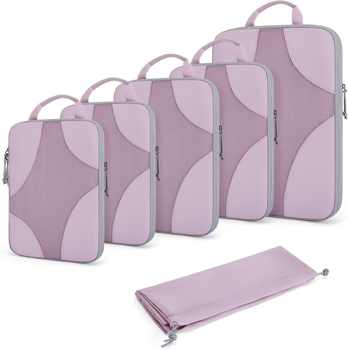 Compression Packing Cubes, Travel Bag Cruise Ship Essentials | Lightweight, Compressible Suitcase Organizer Set fit Standard Carry-On & Checked Luggage, 6 Set, 14 Set Washable Packing Bags