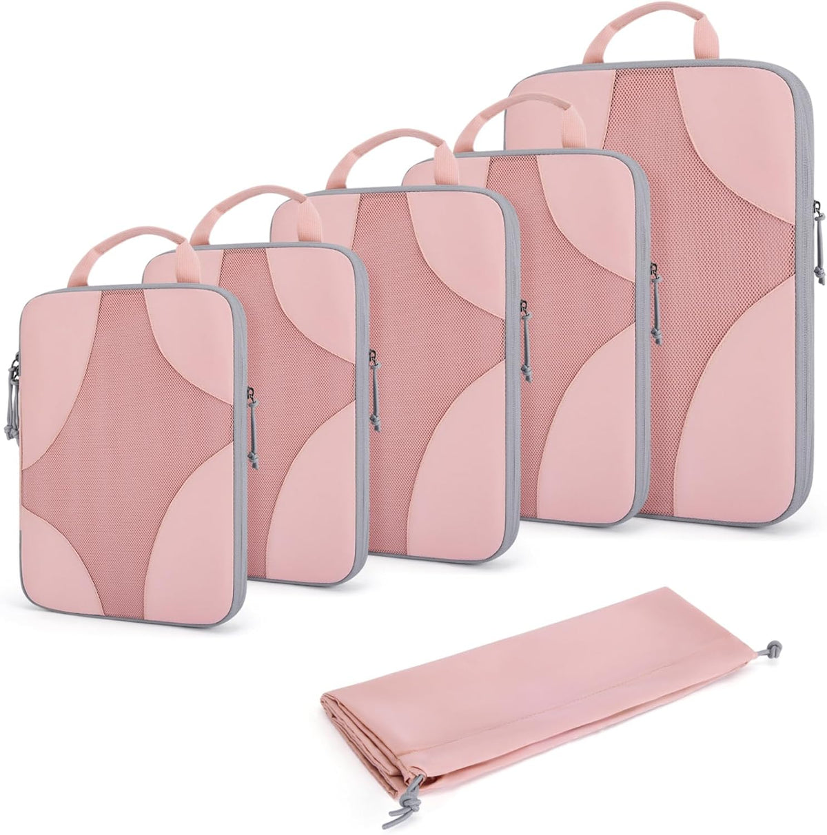 Compression Packing Cubes, Travel Bag Cruise Ship Essentials | Lightweight, Compressible Suitcase Organizer Set fit Standard Carry-On & Checked Luggage, 6 Set, 14 Set Washable Packing Bags