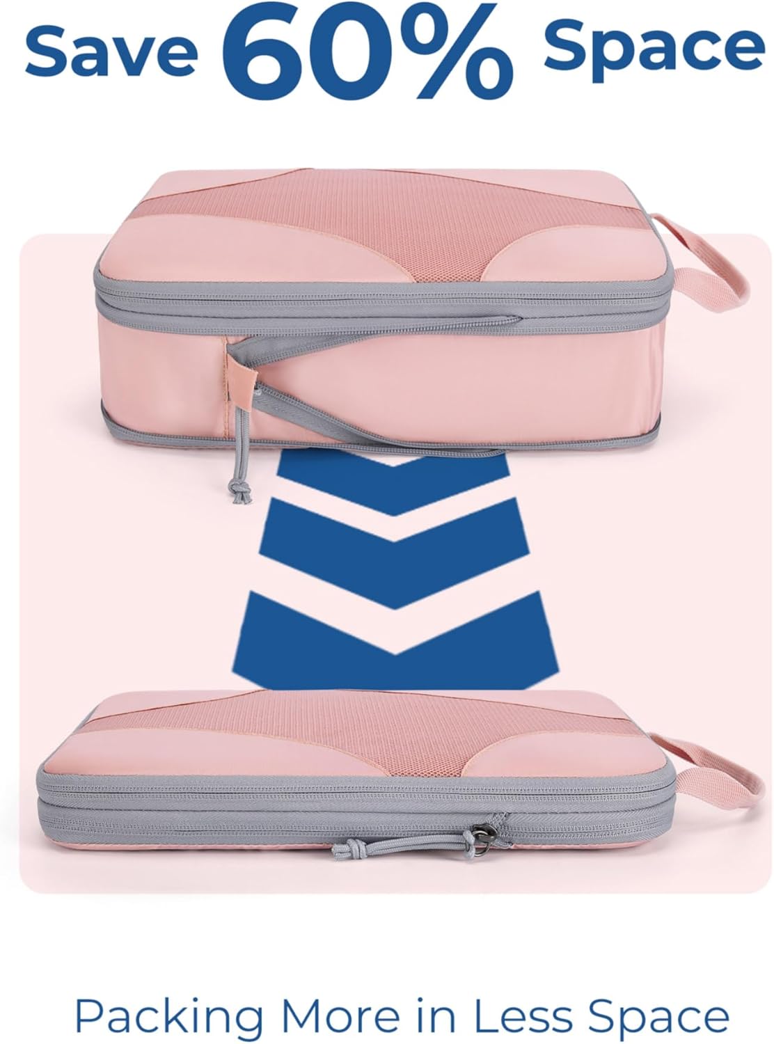 Compression Packing Cubes, Travel Bag Cruise Ship Essentials | Lightweight, Compressible Suitcase Organizer Set fit Standard Carry-On & Checked Luggage, 6 Set, 14 Set Washable Packing Bags