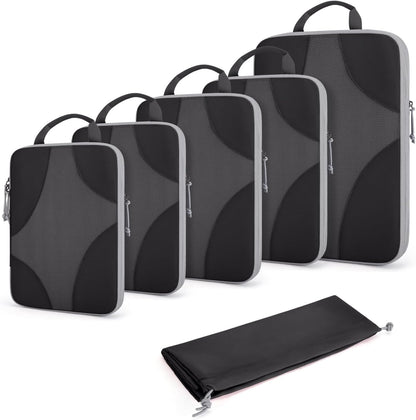 Compression Packing Cubes, Travel Bag Cruise Ship Essentials | Lightweight, Compressible Suitcase Organizer Set fit Standard Carry-On & Checked Luggage, 6 Set, 14 Set Washable Packing Bags