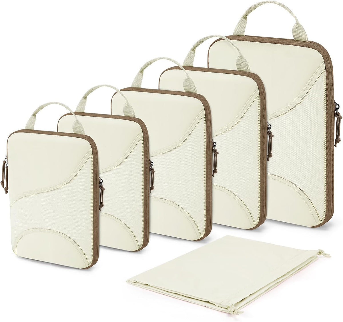 Compression Packing Cubes, Travel Bag Cruise Ship Essentials | Lightweight, Compressible Suitcase Organizer Set fit Standard Carry-On & Checked Luggage, 6 Set, 14 Set Washable Packing Bags
