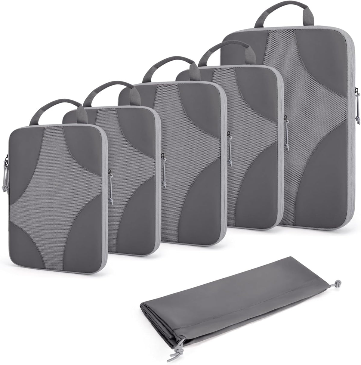 Compression Packing Cubes, Travel Bag Cruise Ship Essentials | Lightweight, Compressible Suitcase Organizer Set fit Standard Carry-On & Checked Luggage, 6 Set, 14 Set Washable Packing Bags