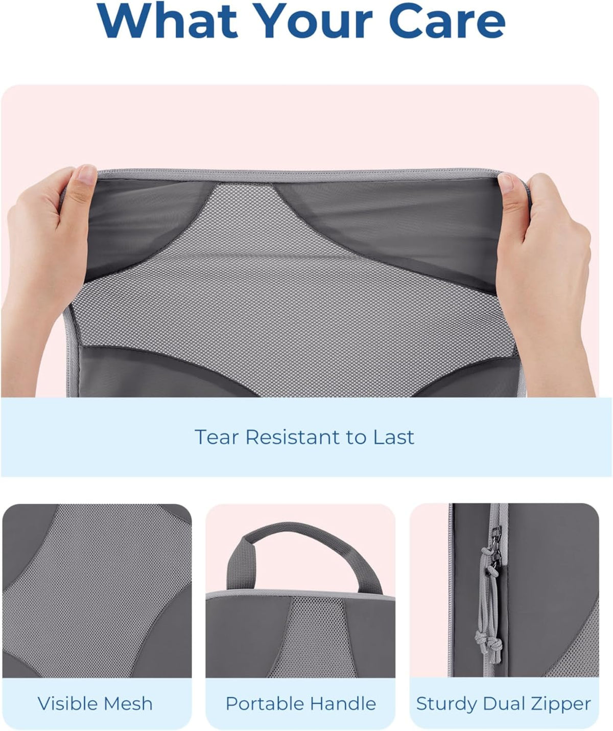 Compression Packing Cubes, Travel Bag Cruise Ship Essentials | Lightweight, Compressible Suitcase Organizer Set fit Standard Carry-On & Checked Luggage, 6 Set, 14 Set Washable Packing Bags