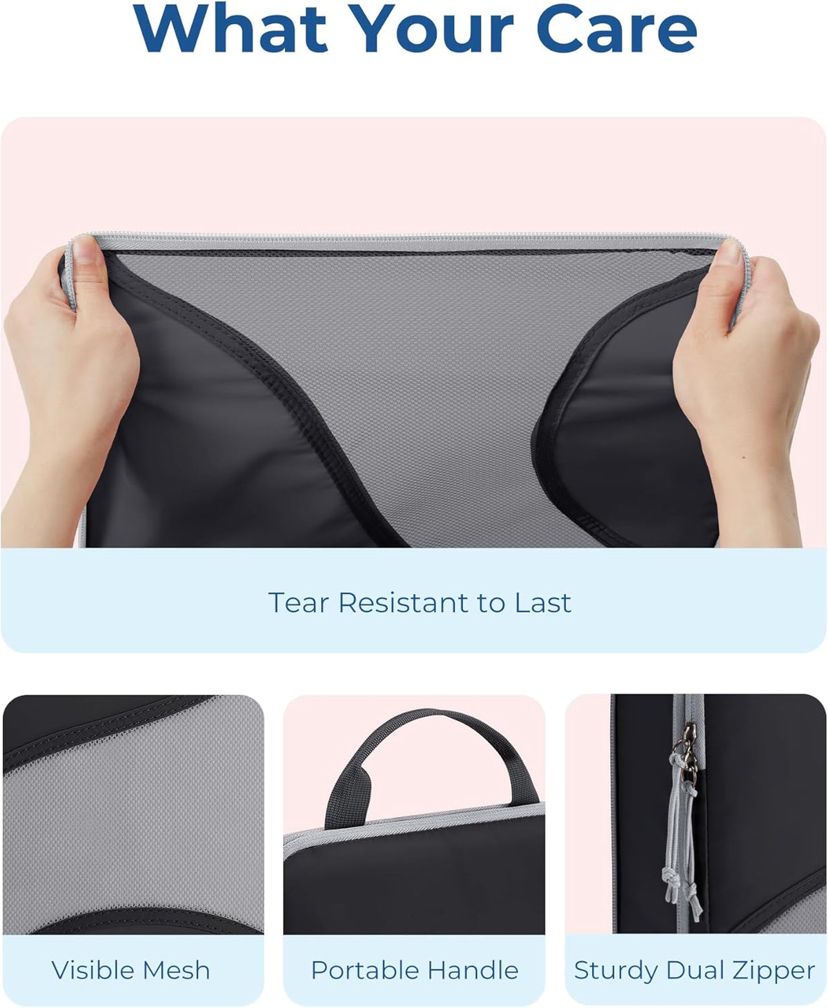Compression Packing Cubes, Travel Bag Cruise Ship Essentials | Lightweight, Compressible Suitcase Organizer Set fit Standard Carry-On & Checked Luggage, 6 Set, 14 Set Washable Packing Bags