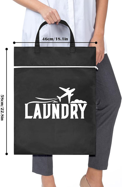 2 Pcs Large Travel Laundry Bag Washable Waterproof Wet Bag Dirty Clothes Bag Swimsuit Workout Bag for Gym Clothes Laundry Wet Clothes Swimming Pool Yoga College Dorm (Blue+Grey)