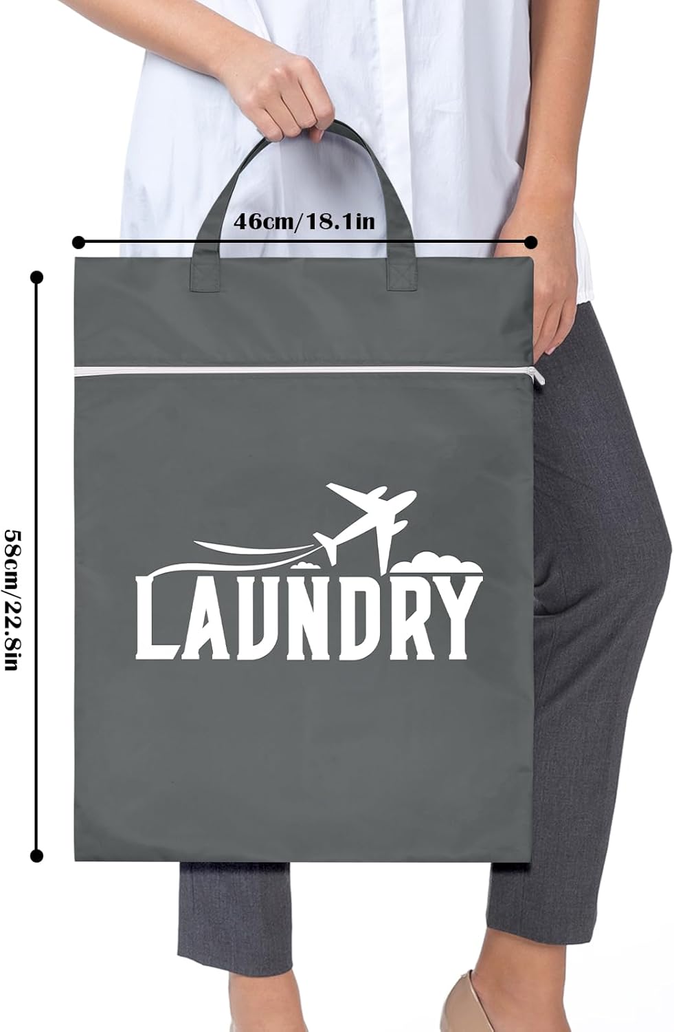 2 Pcs Large Travel Laundry Bag Washable Waterproof Wet Bag Dirty Clothes Bag Swimsuit Workout Bag for Gym Clothes Laundry Wet Clothes Swimming Pool Yoga College Dorm (Blue+Grey)