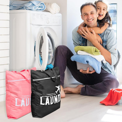 2 Pcs Large Travel Laundry Bag Washable Waterproof Wet Bag Dirty Clothes Bag Swimsuit Workout Bag for Gym Clothes Laundry Wet Clothes Swimming Pool Yoga College Dorm (Blue+Grey)