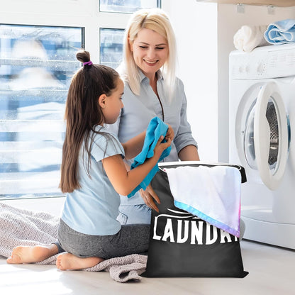 2 Pcs Large Travel Laundry Bag Washable Waterproof Wet Bag Dirty Clothes Bag Swimsuit Workout Bag for Gym Clothes Laundry Wet Clothes Swimming Pool Yoga College Dorm (Blue+Grey)