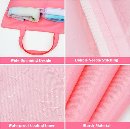 2 Pcs Large Travel Laundry Bag Washable Waterproof Wet Bag Dirty Clothes Bag Swimsuit Workout Bag for Gym Clothes Laundry Wet Clothes Swimming Pool Yoga College Dorm (Blue+Grey)