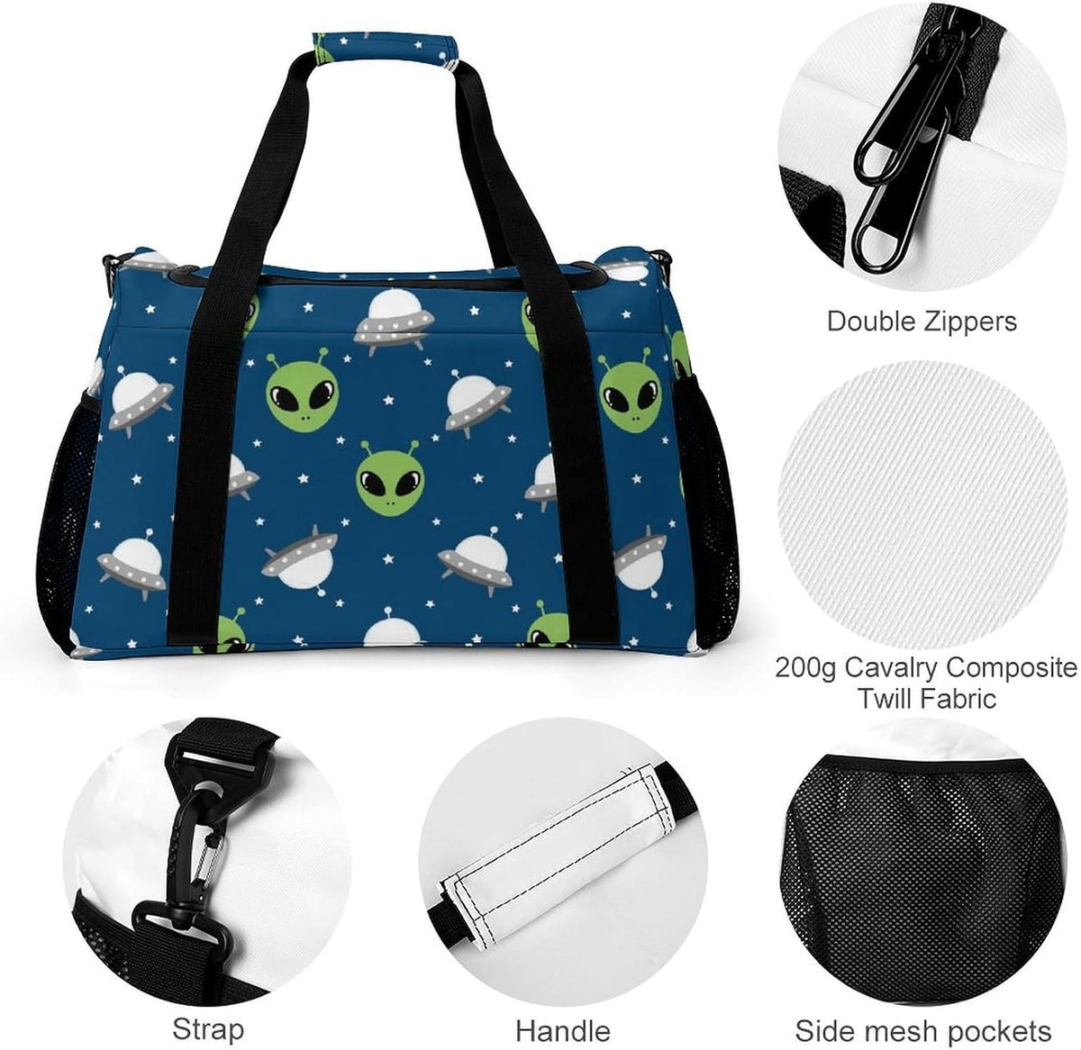 Large Capacity Duffel Bag for Gym Sports Travel Simple Organization Weekender Overnight