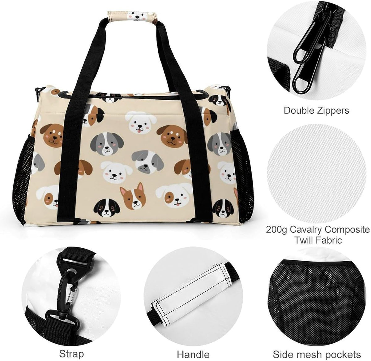 Large Capacity Duffel Bag for Gym Sports Travel Simple Organization Weekender Overnight