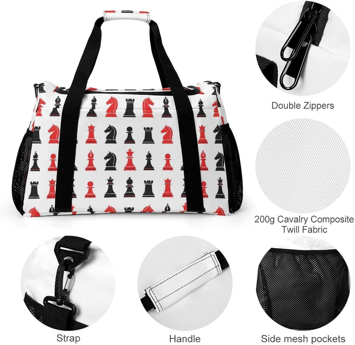 Large Capacity Duffel Bag for Gym Sports Travel Simple Organization Weekender Overnight