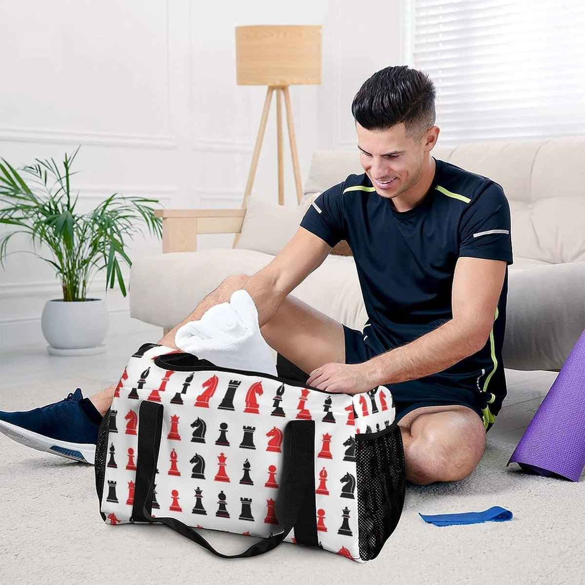 Large Capacity Duffel Bag for Gym Sports Travel Simple Organization Weekender Overnight