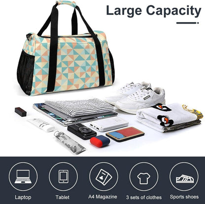 Large Capacity Duffel Bag for Gym Sports Travel Simple Organization Weekender Overnight