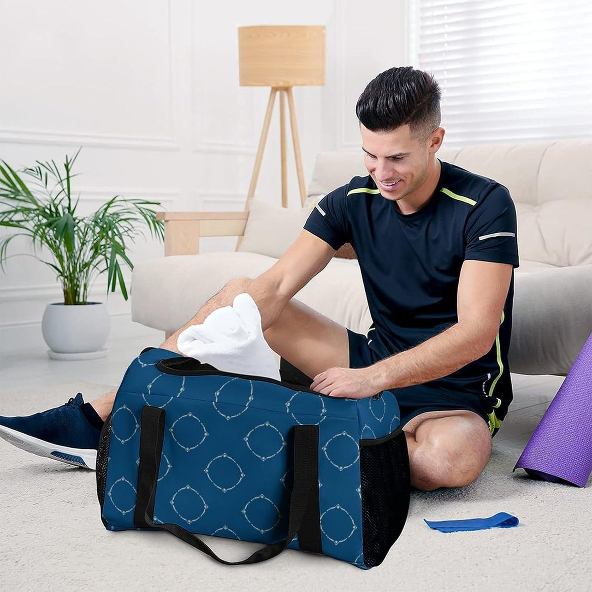 Large Capacity Duffel Bag for Gym Sports Travel Simple Organization Weekender Overnight