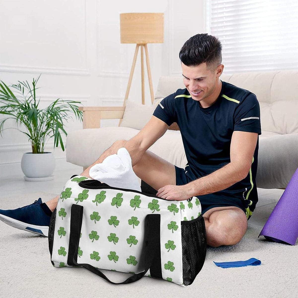 Large Capacity Duffel Bag for Gym Sports Travel Simple Organization Weekender Overnight