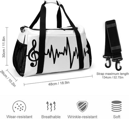 Large Capacity Duffel Bag for Gym Sports Travel Simple Organization Weekender Overnight