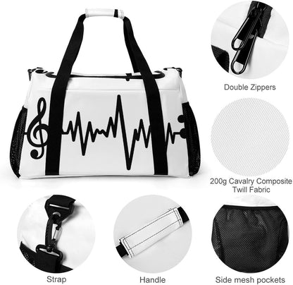 Large Capacity Duffel Bag for Gym Sports Travel Simple Organization Weekender Overnight