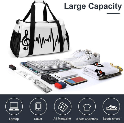 Large Capacity Duffel Bag for Gym Sports Travel Simple Organization Weekender Overnight