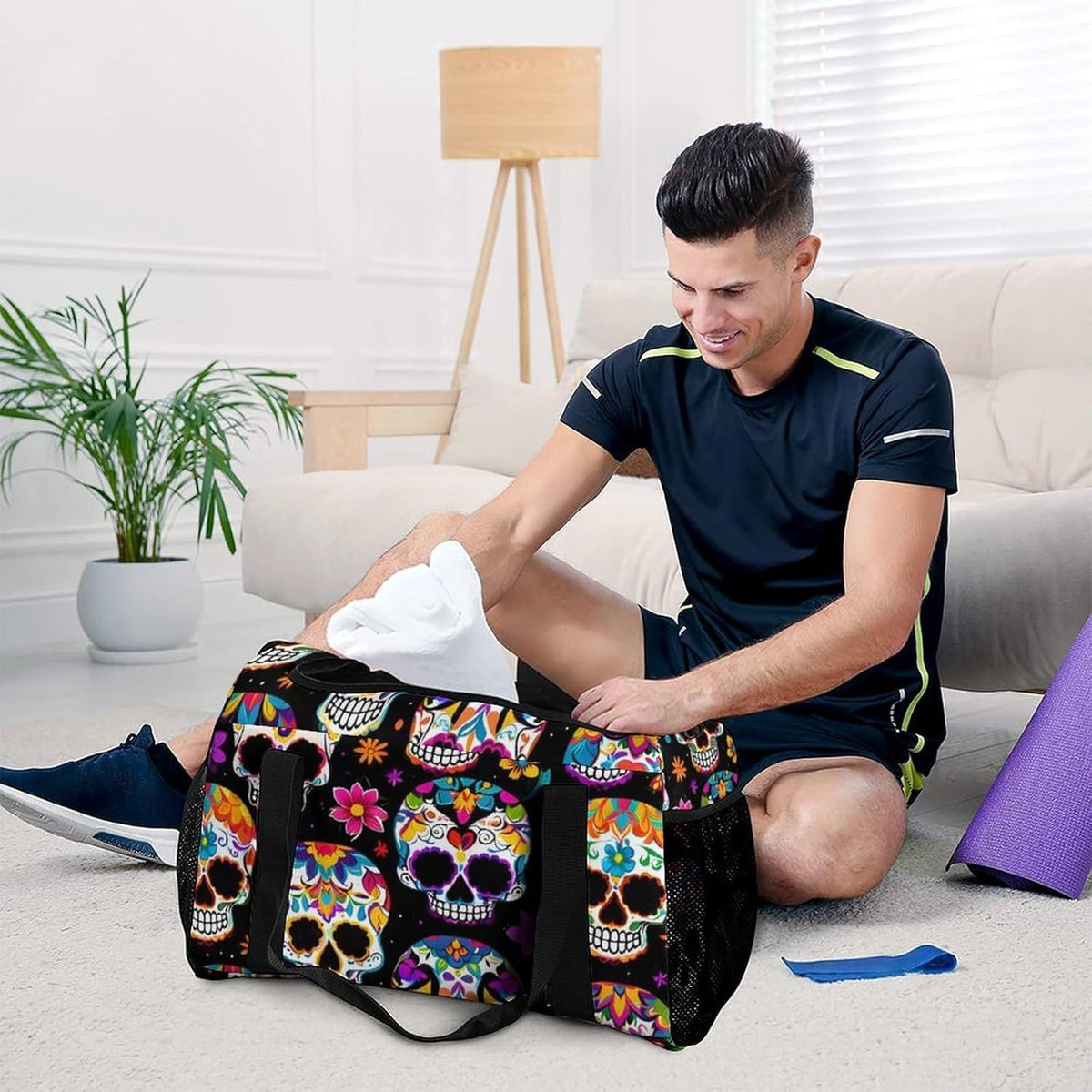 Large Capacity Duffel Bag for Gym Sports Travel Simple Organization Weekender Overnight