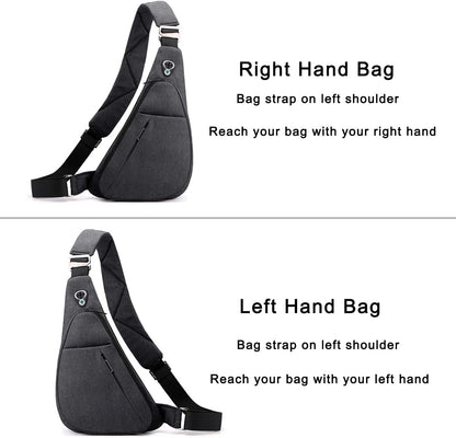 Sling Bag Small Waterproof Shoulder Backpack For Travel Hiking Anti-Thief Crossbody Chest Daypack Personal Pocket Bag