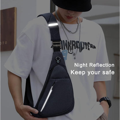 Sling Bag Small Waterproof Shoulder Backpack For Travel Hiking Anti-Thief Crossbody Chest Daypack Personal Pocket Bag