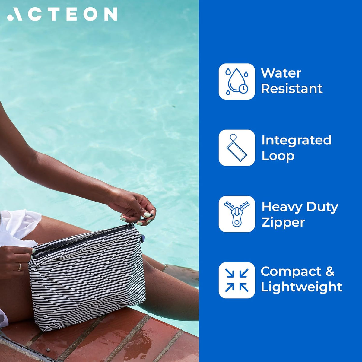 Wet Dry Bag, Large Travel Water-Resistant Swimsuit & Clothes Organizer, Foldable Pocket Sized Pool, Beach & Gym Bags, Fit for Bikini, Swim Workout Shoes & Towels, Toiletries, Dirty Laundry
