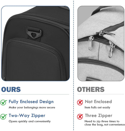 Convertible Garment Duffle Bags for Travel, Garment Bag with Shoe & Laptop Compartment, 2 in 1 Carry on Suit Garment Bags for Men Women, All in One Hanging Suit Travel Bag for Airplanes, 55L