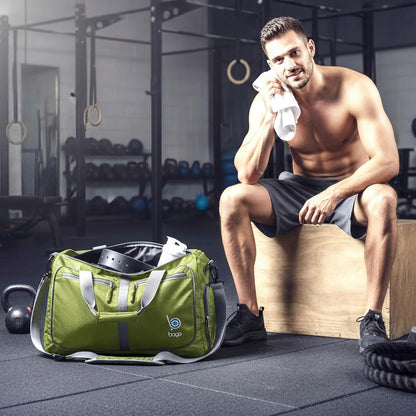 Bago Foldable Duffle Bag for Camping & Travel with Shoe Compartment. Large Duffle Bag for Women & Men. Durable Lightweight Duffel Bags for Traveling. 80L