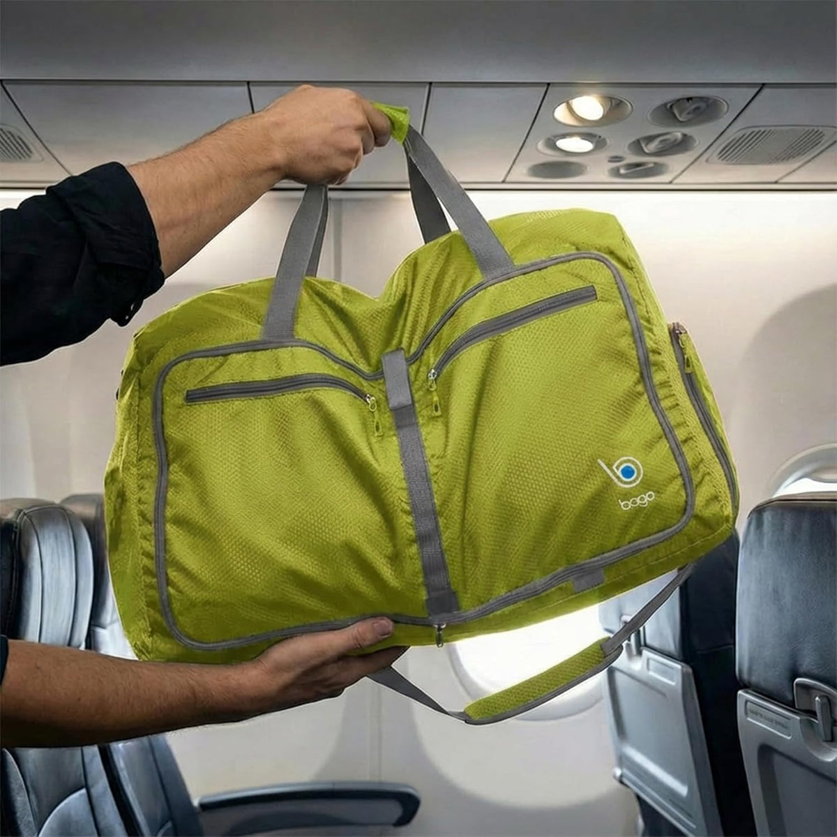 Bago Foldable Duffle Bag for Camping & Travel with Shoe Compartment. Large Duffle Bag for Women & Men. Durable Lightweight Duffel Bags for Traveling. 80L