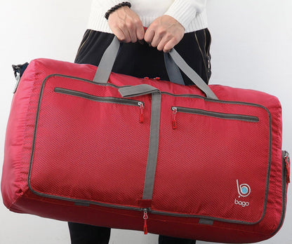 Bago Foldable Duffle Bag for Camping & Travel with Shoe Compartment. Large Duffle Bag for Women & Men. Durable Lightweight Duffel Bags for Traveling. 80L