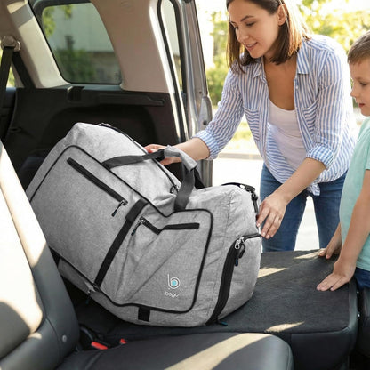 Bago Foldable Duffle Bag for Camping & Travel with Shoe Compartment. Large Duffle Bag for Women & Men. Durable Lightweight Duffel Bags for Traveling. 80L