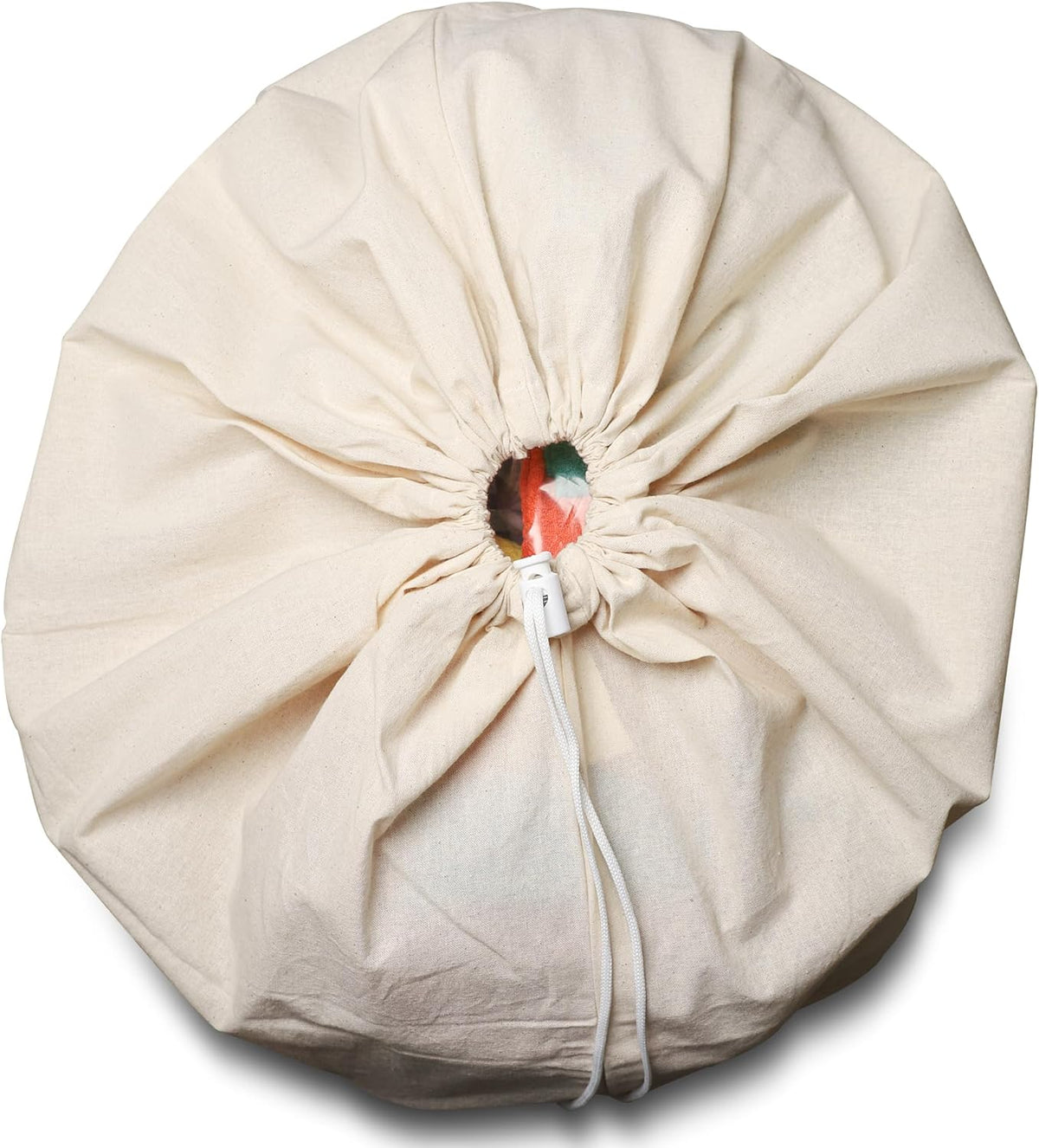 100% Cotton Laundry Bag with Drawstring Closure (Set of 2), Reusable & Washable Travel Laundry Bags for Dirty Clothes, Canvas Drawstring Bags, Laundromat Bag fo Easter, Natural Color