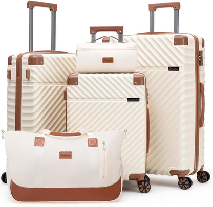 Carry On Luggage 22x14x9 Airline Approved, Hardside 20 Inch Carry on Suitcases with Wheels, Hard Shell ABS Lightweight Carry on Luggage Set, Travel Suitcase Set with TSA Lock, SkyBlue