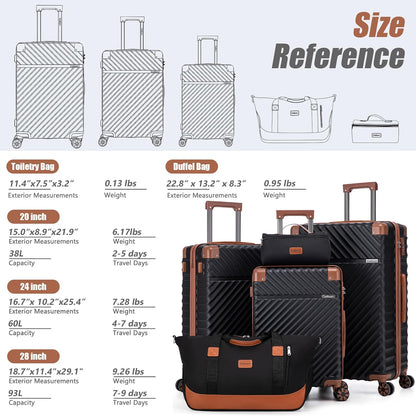 Carry On Luggage 22x14x9 Airline Approved, Hardside 20 Inch Carry on Suitcases with Wheels, Hard Shell ABS Lightweight Carry on Luggage Set, Travel Suitcase Set with TSA Lock, SkyBlue