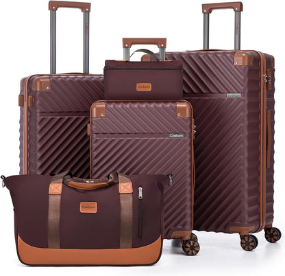 Carry On Luggage 22x14x9 Airline Approved, Hardside 20 Inch Carry on Suitcases with Wheels, Hard Shell ABS Lightweight Carry on Luggage Set, Travel Suitcase Set with TSA Lock, SkyBlue