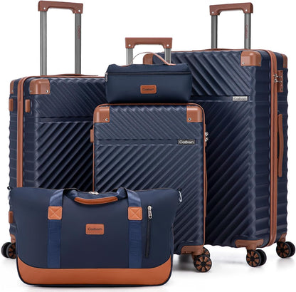 Carry On Luggage 22x14x9 Airline Approved, Hardside 20 Inch Carry on Suitcases with Wheels, Hard Shell ABS Lightweight Carry on Luggage Set, Travel Suitcase Set with TSA Lock, SkyBlue
