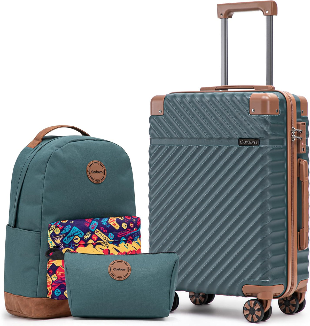 Carry On Luggage 22x14x9 Airline Approved, Hardside 20 Inch Carry on Suitcases with Wheels, Hard Shell ABS Lightweight Carry on Luggage Set, Travel Suitcase Set with TSA Lock, SkyBlue