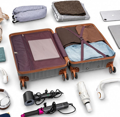 Carry On Luggage 22x14x9 Airline Approved, Hardside 20 Inch Carry on Suitcases with Wheels, Hard Shell ABS Lightweight Carry on Luggage Set, Travel Suitcase Set with TSA Lock, SkyBlue