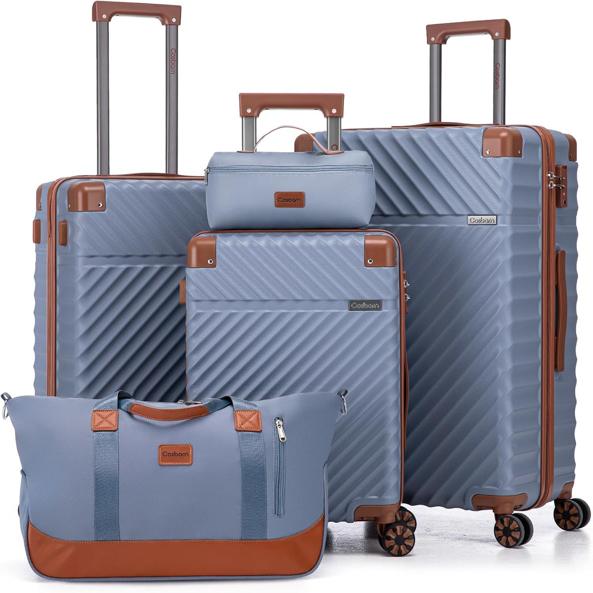 Carry On Luggage 22x14x9 Airline Approved, Hardside 20 Inch Carry on Suitcases with Wheels, Hard Shell ABS Lightweight Carry on Luggage Set, Travel Suitcase Set with TSA Lock, SkyBlue