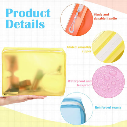 8 Pack TSA Approved Travel Toiletry Bags Frosted Translucent Leak-proof Cosmetic Makeup Bags for Women Men Travel Organizer Airport Security(Green,6.7 x 5.5 x 1.8 Inch)