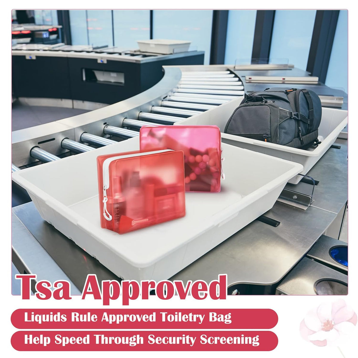 8 Pack TSA Approved Travel Toiletry Bags Frosted Translucent Leak-proof Cosmetic Makeup Bags for Women Men Travel Organizer Airport Security(Green,6.7 x 5.5 x 1.8 Inch)